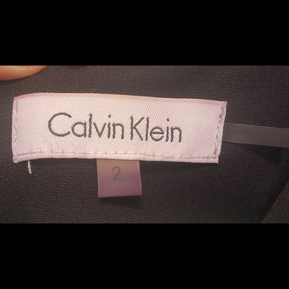 Calvin Klein Black with belt dress size 2 - Picture 3 of 4
